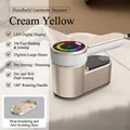 Ferro a vapore portatile giallo crema con display LED e impugnatura rotante a 180 gradi - Spina UK / Giallo crema