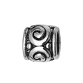Antique silver plated alloy barrel bead with Celtic spiral patterns for DIY jewelry - 1pc Spiral Thread Bead