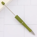 DIY beadable ballpoint pen in pearlescent green with shimmering metallic glitter finish - Pearl Dark Green