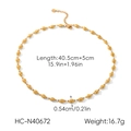 Dettaglio della collana a cuore in oro 18k con misure di lunghezza e peso tecnico reale - Collana di Perle Texture(HC-N40672)