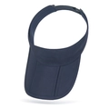 Foldable navy blue sun visor hat with breathable fabric and adjustable strap back - Adjustable / Navy Blue
