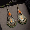 H2329-1 Green Seed Bead Earrings