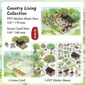 Pastoral DIY sticker kit with 2.5D scenery PET stickers and background card - Return to Idyllic Life
