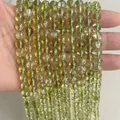 Translucent pale yellow-green gemstone round beads 8-10mm for DIY jewelry making - Transparent Green K9 Glass