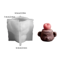 3D bear with apple silicone mold for DIY candles and chocolates with precise dimensions - Apple