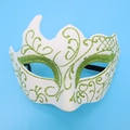 Horn Painted White Green
