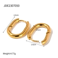 Boucles d'oreilles cœur en forme de U en acier inoxydable plaqué or 18 carats - Forme en U / Or