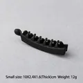 Matte black banana hair clip with secure grip teeth in small size for styling - Small / Black