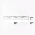 Transparante plastic golfliniaal van 20 cm met duidelijke schaal voor schoolgebruik - 20cm Transparante golvende liniaal