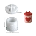 Silikonform für Herz-Aufbewahrungsbehälter mit Schleifendeckel und Strickmuster-Effekt - Hohe Strickmuster-Geschenkbox - Set (Basis + Deckel)