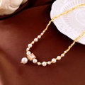 Close-up of pink gemstone pendant with pearls and diamonds on silk and porcelain - Pink Gemstone Square Pendant / Gold-White