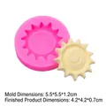 Stampo in silicone rosa a forma di sole per fondant con dimensioni 5,5 per 5,5 cm - Viso del Sole / Rosa