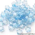 Star-shaped light blue transparent glass beads for DIY jewelry making and bracelets - 8mm 10Pcs/Bag / Transparent Light Blue