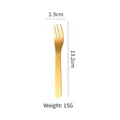 Gouden roestvrijstalen dessertvork van 13,2 cm lang met een gewicht van 15g - Vork / Goud