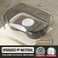 Transparent grey portable shampoo basin for elderly with drainage hose and hanging hook - Upgraded Grey PP Basin + Drain Pipe + Hook + Headrest + Neck Pad