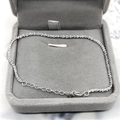 Bracciale scintillante in argento sterling S925 con catena a corda in scatola regalo - Argento Sterling 925 Completo / Oro Bianco