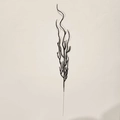 Dettaglio di un ramo decorativo nero glitterato da 45 cm per l'albero di Natale - Nero