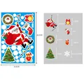 Christmas static window stickers with Santa and reindeer motifs for holiday party decor - Colorful Static Sticker BQ022