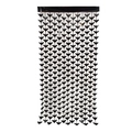 Halloween decorative fringe curtain featuring black bat cutouts for party backdrops - Black Bat
