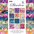 6-inch Shadow themed paper pad for DIY scrapbooking with 24 floral patterned sheets - 21016 24 Images