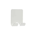 Support mural blanc minimaliste à double crochet en plastique pour salle de bain - Plastique / Blanc