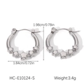 Dettaglio dimensioni orecchini a cerchio stella argento con specifiche di peso - HC-E10124-S / Argento
