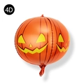 Palloncino zucca 4D arancione per decorazioni di Halloween con viso Jack-o-lantern in 3D - Zucca di Halloween 4D