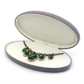 Purple PU leather jewelry gift box with cream lining for pearl necklace storage - Grey Necklace Box