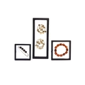 Set of black PE film floating jewelry display boxes in square and rectangular shapes - 9*9*2CM / Black