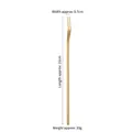Golden 22cm long handle 304 stainless steel fruit fork for desserts and coffee - Fruit Fork / 220mm / Gold
