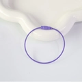 Durable purple painted stainless steel wire keychain with a secure screw lock mechanism - Deep purple