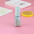 Star-shaped colorful sequins nail polish with mint green cap and glass bottle - One Piece / Single Blue Core Style