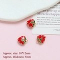 Mini red strawberry pendant for DIY jewelry making with dimensions 10x12mm - Strawberry (10x12mm)