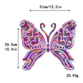 Large butterfly sequin embroidery patch with heart patterns and vivid rainbow colors - Colorful Large Butterfly