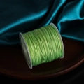 Green and gold glitter 0.8mm polyester cord for DIY jewelry making and braiding - Light Green
