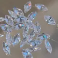 Sparkling marquise-cut butterfly zircon crystals for nail art with vibrant fire effect - Transparent White Marquise / 4*8mm