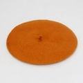 Boina clásica de fieltro de lana naranja brillante con diseño minimalista para mujer - M (56-58cm) / Naranja