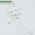 Glittery silver Christmas tree branch spray for festive table decoration 36cm x 12cm - Silver Stem / Silver
