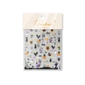 Pegatinas 5D para uñas de Halloween con diseños de fantasmas, gatos y calabazas - Estilo Gato Negro Halloween (TO-5193) / Estilo en relieve
