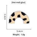 Rainbow-shaped leopard print towel embroidery patch with heat-melt adhesive backing - Polyester/Hot Melt Adhesive / 08-Rainbow Leopard Pattern