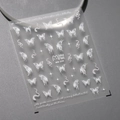 Stickers ongles mats semi-transparents avec motifs papillons blancs et étoiles MN-334 - Style Papillon Serpent Blanc Pur (MN-334)