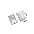 Silver stainless steel rectangular curved stud earring 18x14mm with jump ring hole - 14x18mm Rounded Rectangle Studs / Steel