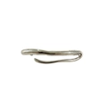 Barrette à cheveux incurvée en S argentée minimaliste avec surface en alliage poli - Argent Irrégulier