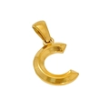 Ciondolo a lettera C in acciaio inossidabile placcato oro 18k dal design minimalista - Lettera C (C-Pendente)