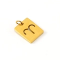 Golden 18K stainless steel Aries zodiac pendant with hollow minimalist design - Aries