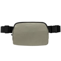 Olive green nylon waterproof sports fanny pack with adjustable black strap and buckle - 20.5*14*5cm / Khaki and Black