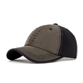 Gorra de béisbol retro de algodón lavado con diseño bicolor en verde y negro - Verde Militar