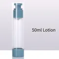 50ml vacuum spray lotion bottle in Morandi blue and transparent plastic for travel - Lotion / 50ml / Blue