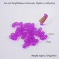 Mini-Harzanhänger in lila Gummibärchenform für DIY-Bastelarbeiten und Miniatur-Deko - 1.4cm Mittlere Dunkelviolette Geleebohne