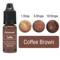 Coffee liquid candle dye for DIY soy wax with leak-proof bottle and 10ml color gradient effect - 10ml / Coffee